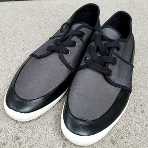 NWOB Rock & Republic Maddox Men's Casual Black/Gray Canvas Sneakers - 10 1/2 Med